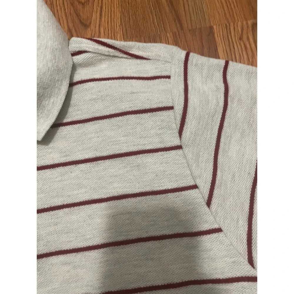 L.L.Bean Polo Mens Tall Large Stripe Made In USA Double L Short Sleeve